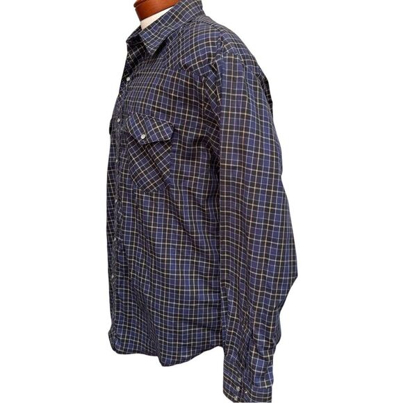 Wrangler Vintage Pearl Snap Western Plaid Long Sleeve Men's Shirt Size XL - Picture 6 of 12
